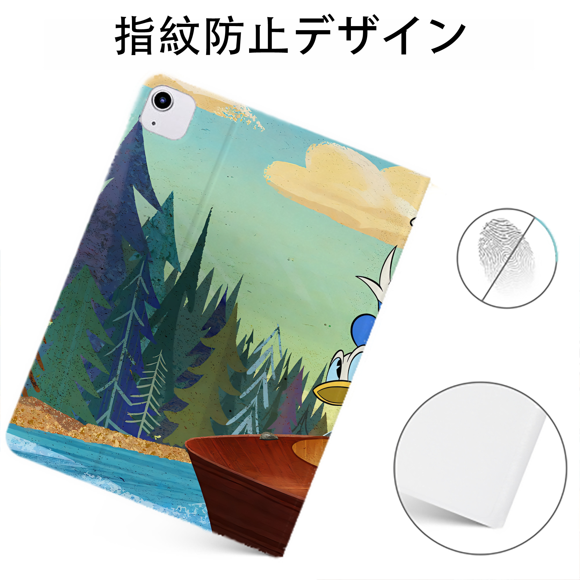 （画像用） ミッキーマウス Mickey Mouse IPadケース ペンホルダー付き ブックスタイルデザイン